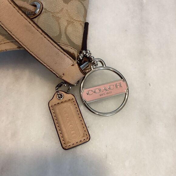 Coach Signature Stripe Jacquard Drawstring Large Tote Bag - Picture 16 of 16